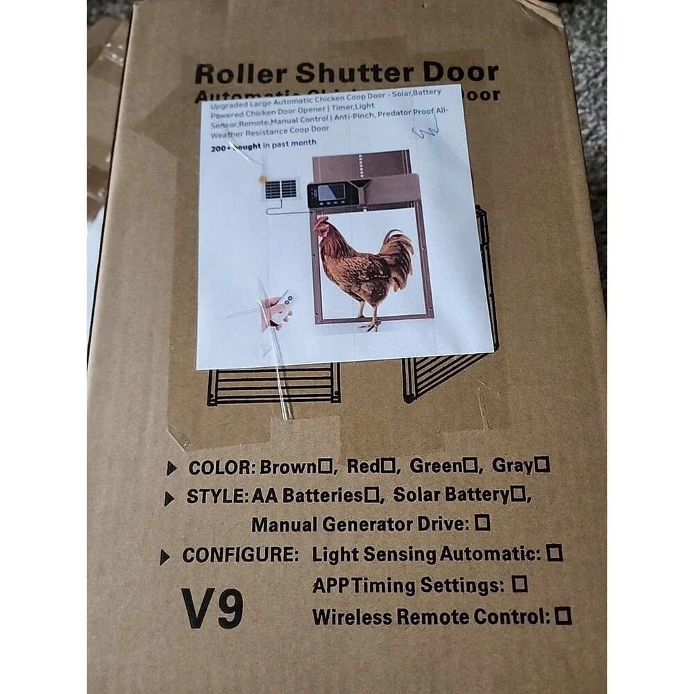 Solar Automatic Chicken Coop Door Timer Remote Control – New – Ships from USA